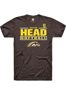 Tristen Head  Western Michigan Broncos Brown Rally NIL Stacked Box Short Sleeve T Shirt