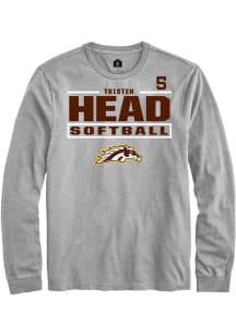 Tristen Head  Western Michigan Broncos Grey Rally NIL Stacked Box Long Sleeve T Shirt