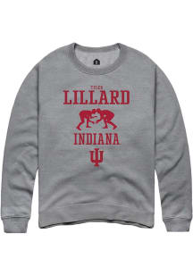 Tyler Lillard  Rally Indiana Hoosiers Mens Graphite NIL Sport Icon Long Sleeve Crew Sweatshirt