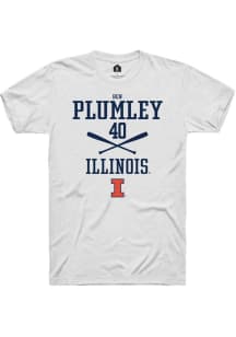 Ben Plumley  Illinois Fighting Illini White Rally NIL Sport Icon Short Sleeve T Shirt