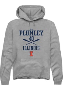 Ben Plumley  Rally Illinois Fighting Illini Mens Graphite NIL Sport Icon Long Sleeve Hoodie