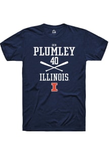 Ben Plumley  Illinois Fighting Illini Navy Blue Rally NIL Sport Icon Short Sleeve T Shirt