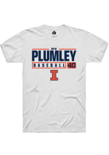 Ben Plumley  Illinois Fighting Illini White Rally NIL Stacked Box Short Sleeve T Shirt