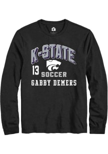 Gabby DeMers  K-State Wildcats Black Rally NIL Arch Logo Long Sleeve T Shirt