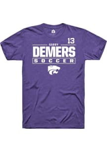 Gabby DeMers  K-State Wildcats Purple Rally NIL Stacked Box Short Sleeve T Shirt