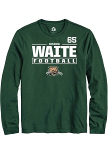 Joshua Waite  Ohio Bobcats Green Rally Football NIL Stacked Box Long Sleeve T Shirt