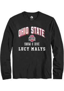 Lucy Malys  Ohio State Buckeyes Black Rally NIL Arch Logo Long Sleeve T Shirt