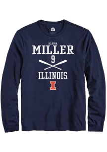 Alaina Miller  Illinois Fighting Illini Navy Blue Rally NIL Sport Icon Long Sleeve T Shirt