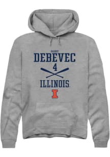 Gabby Debevec  Rally Illinois Fighting Illini Mens Graphite NIL Sport Icon Long Sleeve Hoodie