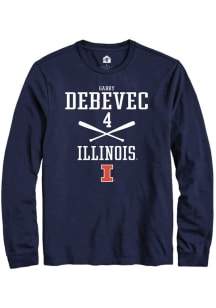 Gabby Debevec  Illinois Fighting Illini Navy Blue Rally NIL Sport Icon Long Sleeve T Shirt