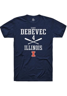 Gabby Debevec  Illinois Fighting Illini Navy Blue Rally NIL Sport Icon Short Sleeve T Shirt