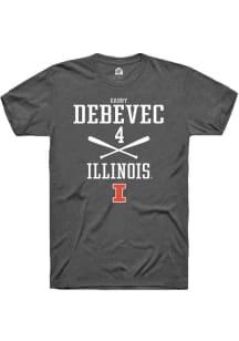 Gabby Debevec  Illinois Fighting Illini Dark Grey Rally NIL Sport Icon Short Sleeve T Shirt