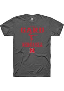 Allie Gard  Nebraska Cornhuskers Dark Grey Rally NIL Sport Icon Short Sleeve T Shirt