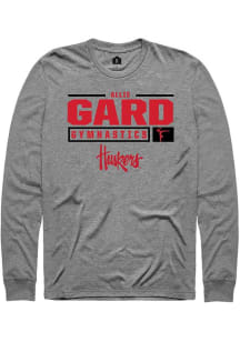 Allie Gard  Nebraska Cornhuskers Graphite Rally NIL Stacked Box Long Sleeve T Shirt
