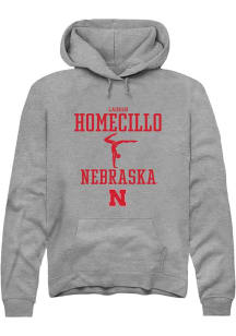 Lauren Homecillo  Rally Nebraska Cornhuskers Mens Graphite NIL Sport Icon Long Sleeve Hoodie