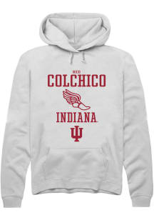Nico Colchico  Rally Indiana Hoosiers Mens White NIL Sport Icon Long Sleeve Hoodie
