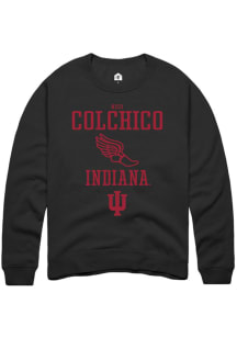 Nico Colchico  Rally Indiana Hoosiers Mens Black NIL Sport Icon Long Sleeve Crew Sweatshirt