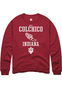 Nico Colchico  Rally Indiana Hoosiers Mens Red NIL Sport Icon Long Sleeve Crew Sweatshirt