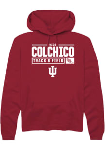 Nico Colchico  Rally Indiana Hoosiers Mens Red NIL Stacked Box Long Sleeve Hoodie