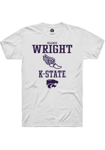 Delaney Wright  K-State Wildcats White Rally NIL Sport Icon Short Sleeve T Shirt