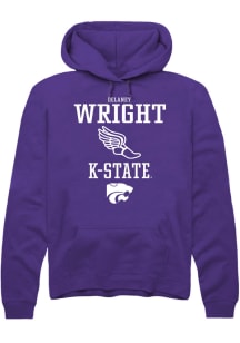 Delaney Wright  Rally K-State Wildcats Mens Purple NIL Sport Icon Long Sleeve Hoodie