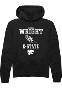 Delaney Wright  Rally K-State Wildcats Mens Black NIL Sport Icon Long Sleeve Hoodie