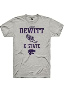 Lindsey DeWitt  K-State Wildcats Ash Rally NIL Sport Icon Short Sleeve T Shirt