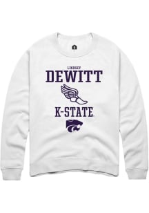 Lindsey DeWitt  Rally K-State Wildcats Mens White NIL Sport Icon Long Sleeve Crew Sweatshirt