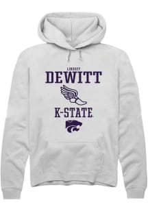 Lindsey DeWitt  Rally K-State Wildcats Mens White NIL Sport Icon Long Sleeve Hoodie