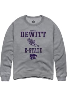 Lindsey DeWitt  Rally K-State Wildcats Mens Graphite NIL Sport Icon Long Sleeve Crew Sweatshirt