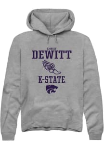 Lindsey DeWitt  Rally K-State Wildcats Mens Graphite NIL Sport Icon Long Sleeve Hoodie