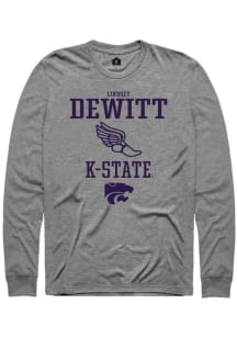 Lindsey DeWitt  K-State Wildcats Graphite Rally NIL Sport Icon Long Sleeve T Shirt