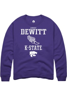 Lindsey DeWitt  Rally K-State Wildcats Mens Purple NIL Sport Icon Long Sleeve Crew Sweatshirt
