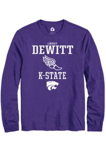 Lindsey DeWitt  K-State Wildcats Purple Rally NIL Sport Icon Long Sleeve T Shirt