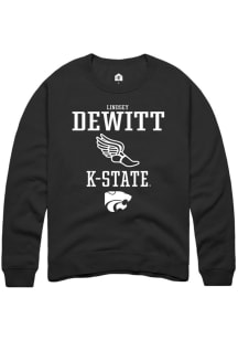Lindsey DeWitt  Rally K-State Wildcats Mens Black NIL Sport Icon Long Sleeve Crew Sweatshirt