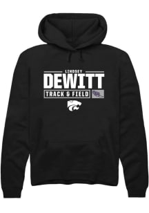 Lindsey DeWitt  Rally K-State Wildcats Mens Black NIL Stacked Box Long Sleeve Hoodie