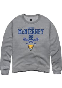 Maureen McNierney  Rally Pitt Panthers Mens Graphite NIL Sport Icon Long Sleeve Crew Sweatshirt