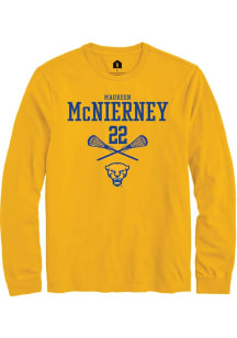 Maureen McNierney  Pitt Panthers Gold Rally NIL Sport Icon Long Sleeve T Shirt