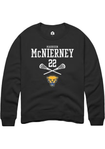 Maureen McNierney  Rally Pitt Panthers Mens Black NIL Sport Icon Long Sleeve Crew Sweatshirt