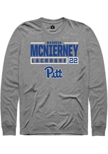 Maureen McNierney  Pitt Panthers Graphite Rally NIL Stacked Box Long Sleeve T Shirt