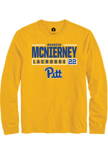 Maureen McNierney  Pitt Panthers Gold Rally NIL Stacked Box Long Sleeve T Shirt