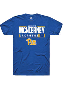 Maureen McNierney  Pitt Panthers Blue Rally NIL Stacked Box Short Sleeve T Shirt