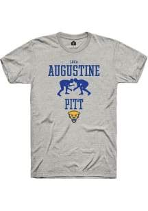 Luca Augustine  Pitt Panthers Ash Rally NIL Sport Icon Short Sleeve T Shirt