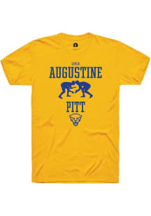 Luca Augustine  Pitt Panthers Gold Rally NIL Sport Icon Short Sleeve T Shirt