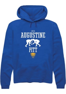 Luca Augustine  Rally Pitt Panthers Mens Blue NIL Sport Icon Long Sleeve Hoodie