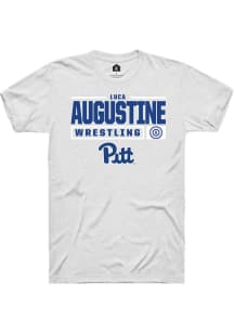 Luca Augustine  Pitt Panthers White Rally NIL Stacked Box Short Sleeve T Shirt
