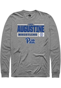 Luca Augustine  Pitt Panthers Graphite Rally NIL Stacked Box Long Sleeve T Shirt
