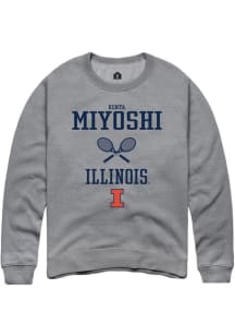 Kenta Miyoshi  Rally Illinois Fighting Illini Mens Graphite NIL Sport Icon Long Sleeve Crew Sweats..