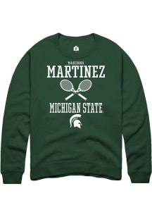 Makenna Martinez  Rally Michigan State Spartans Mens Green NIL Sport Icon Long Sleeve Crew Sweatsh..