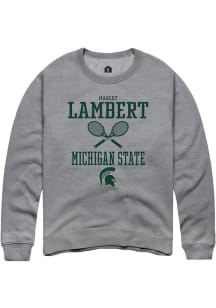 Marley Lambert  Rally Michigan State Spartans Mens Graphite NIL Sport Icon Long Sleeve Crew Sweats..